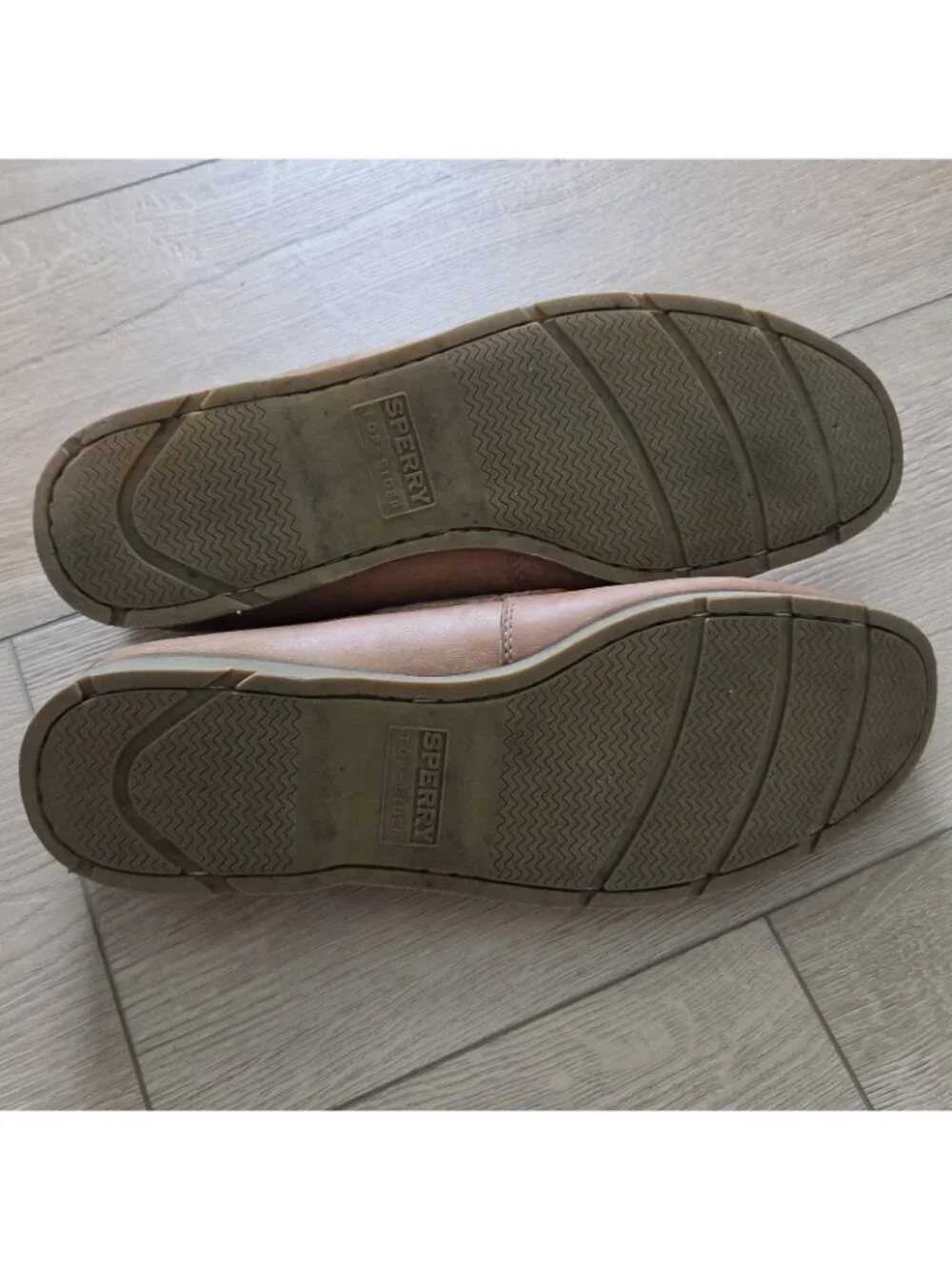 Sperry Top Sider Loafers Sahara 2-Eye Boat Shoes Tan Leather Mens Size 13